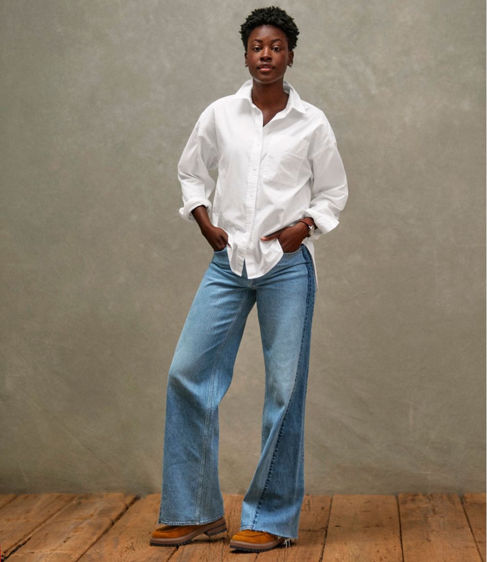 Women's Signature Premium Essential Poplin Shirt, Long-Sleeve | L.L.Bean Essential