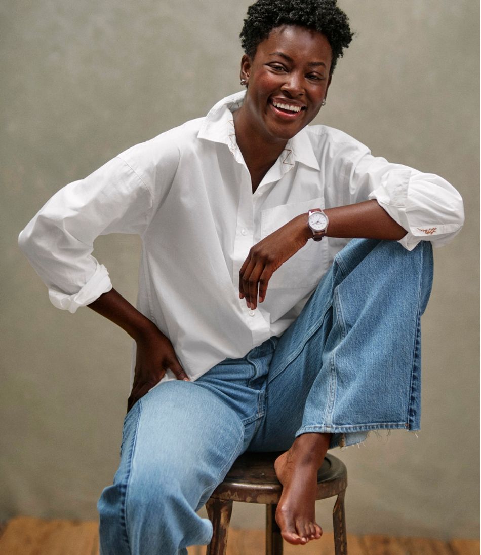 Women's Signature Premium Essential Poplin Shirt, Long-Sleeve | L.L.Bean Essential