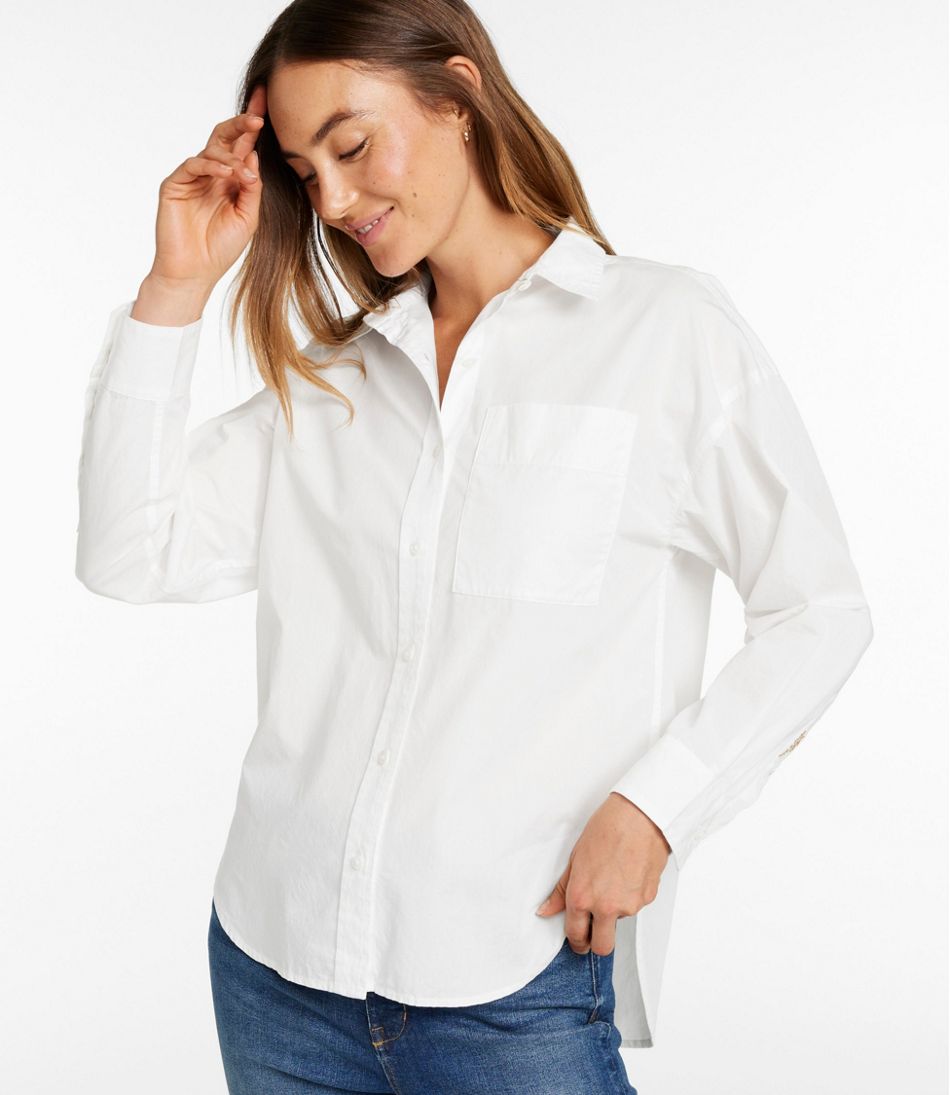 Women's Signature Premium Essential Poplin Shirt, Long-Sleeve | L.L.Bean Essential