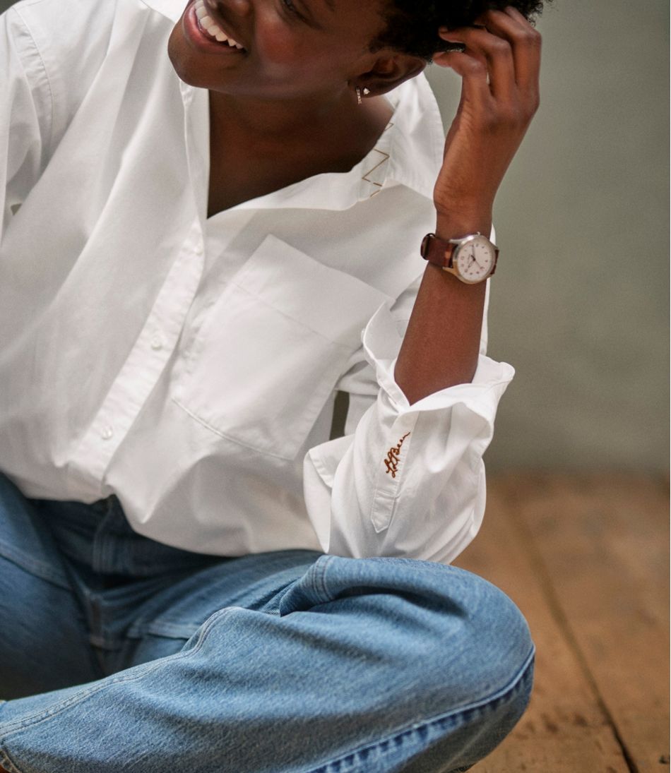 Women's Signature Premium Essential Poplin Shirt, Long-Sleeve | L.L.Bean Essential