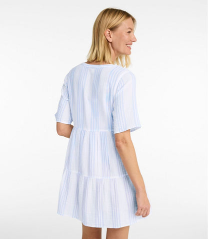 Women's Cloud Gauze Cover-Up, Tiered Dress Print | L.L.Bean Popular