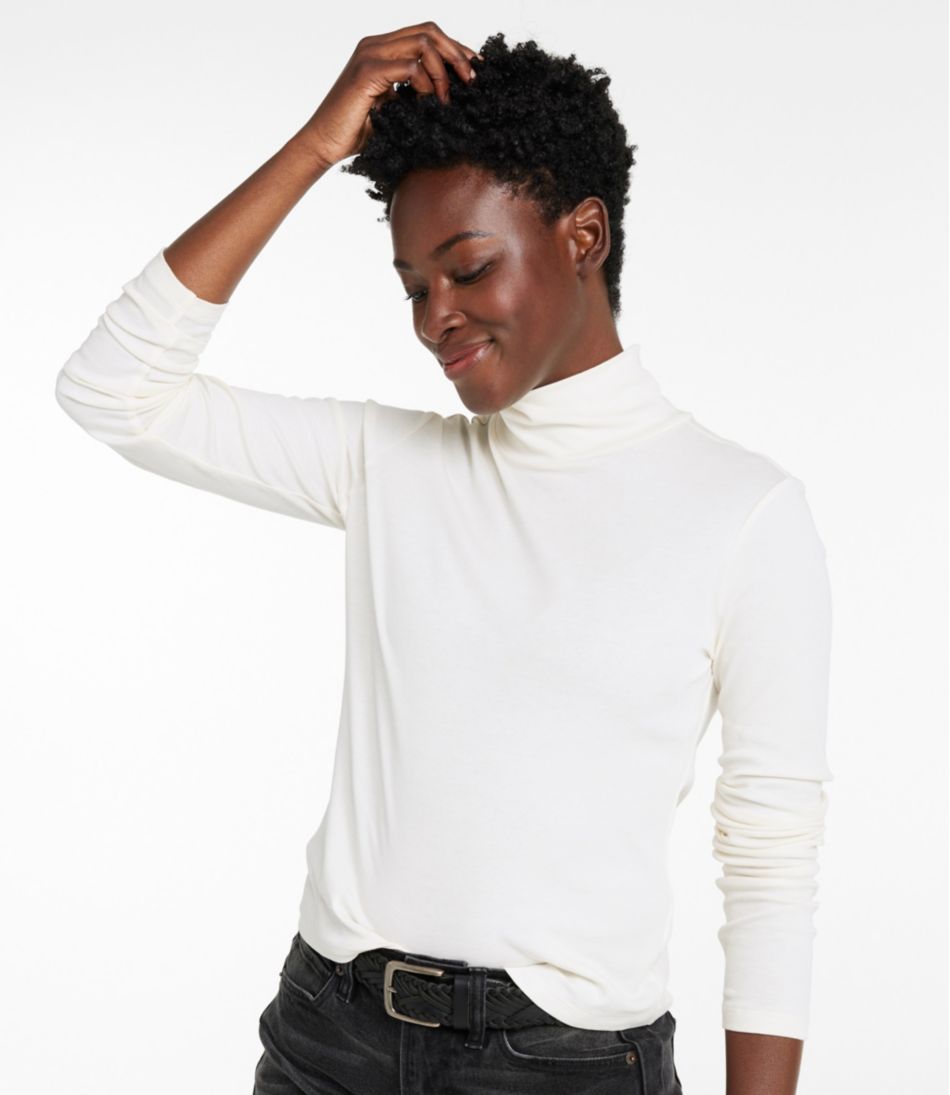 Women's Signature Lightweight Cotton Turtleneck | L.L.Bean Exclusive