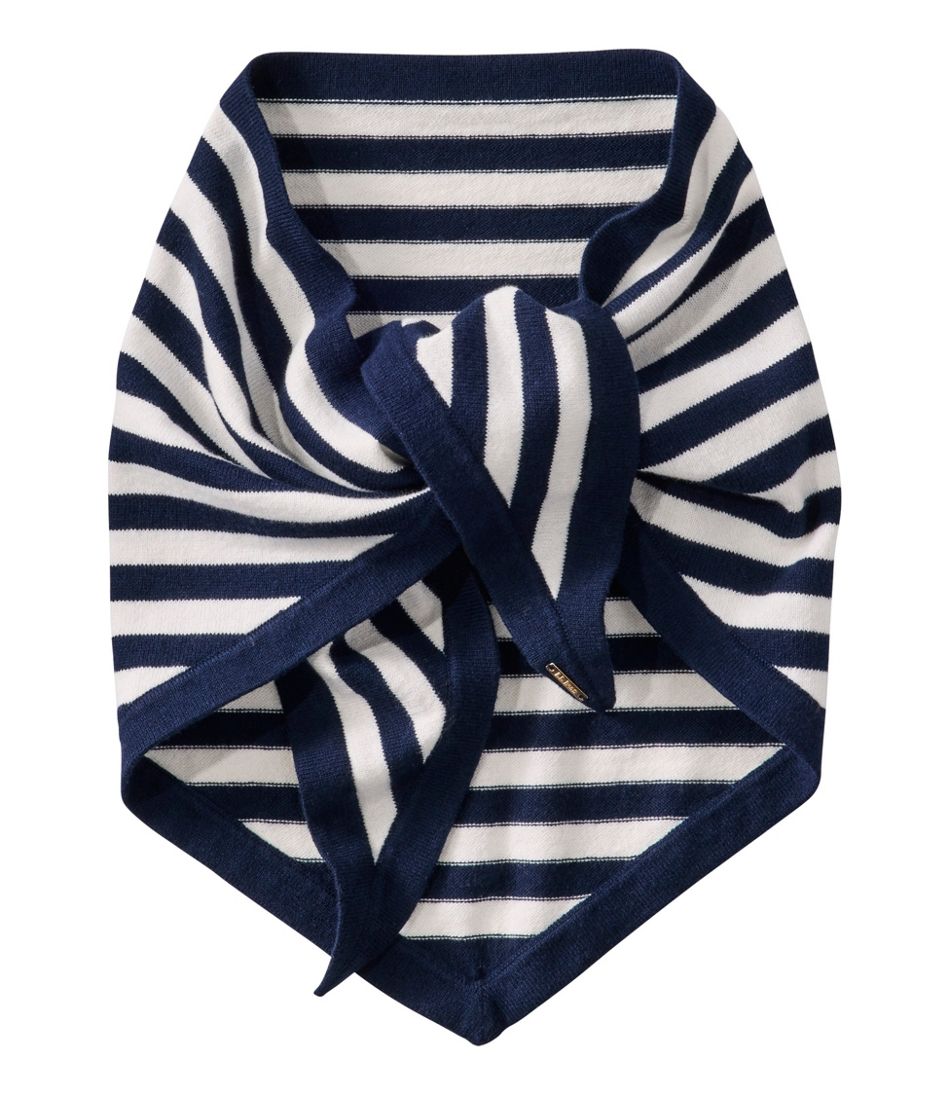 Women's Cotton/Cashmere Knit Triangle Scarf, Striped | L.L.Bean Great Value