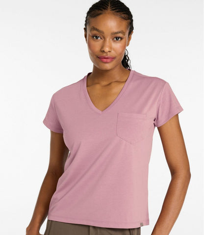 Women's Mountainside V-Neck Pocket Tee, Short Sleeve | L.L.Bean Popular