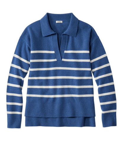 Women's Classic Cashmere Sweater, Relaxed Polo | L.L.Bean Best Seller