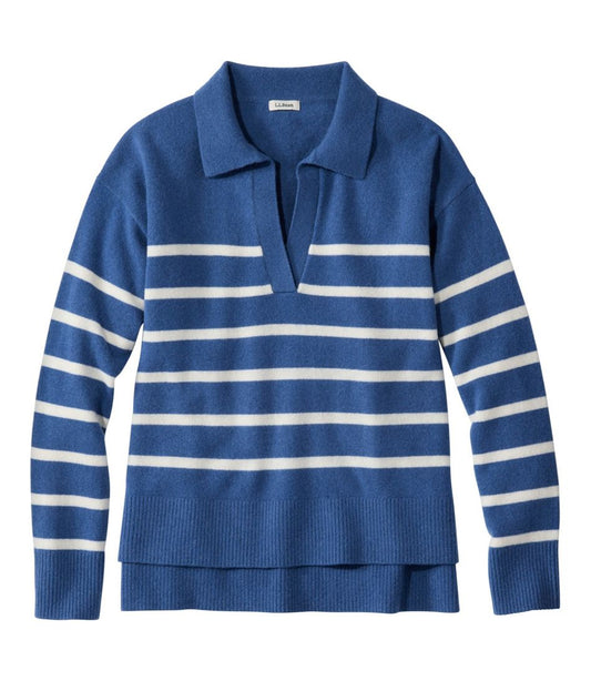 Women's Classic Cashmere Sweater, Relaxed Polo | L.L.Bean Best Seller
