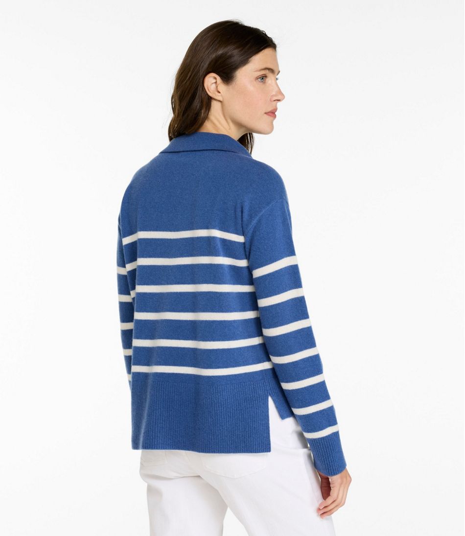 Women's Classic Cashmere Sweater, Relaxed Polo | L.L.Bean Best Seller