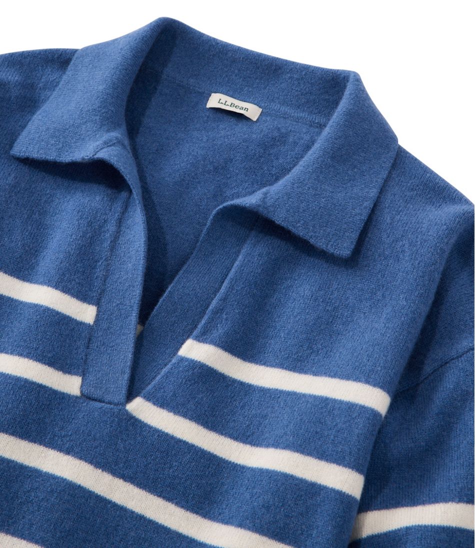 Women's Classic Cashmere Sweater, Relaxed Polo | L.L.Bean Best Seller