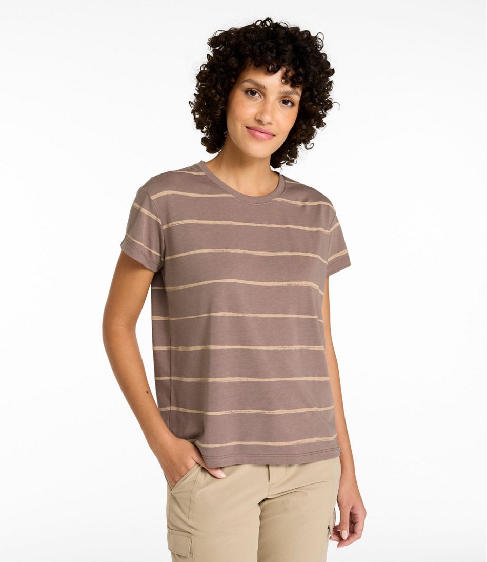 Women's Mountainside Crewneck Tee, Short-Sleeve Stripe | L.L.Bean Recommended