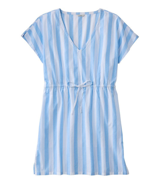 Women's L.L.Bean Coastal Cotton Cover-Up Caftan, Print | L.L.Bean Signature
