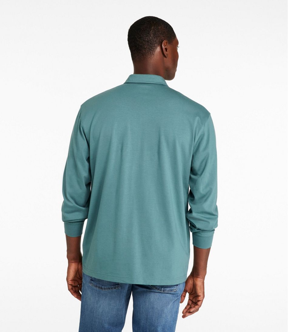 Men's Carefree Unshrinkable Polo, Long-Sleeve, Without Pocket | L.L.Bean Classic