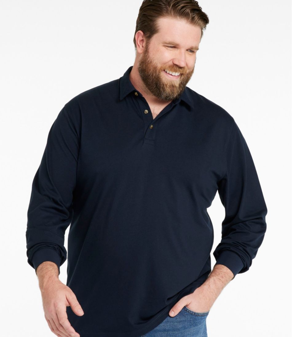 Men's Carefree Unshrinkable Polo, Long-Sleeve, Without Pocket | L.L.Bean Classic