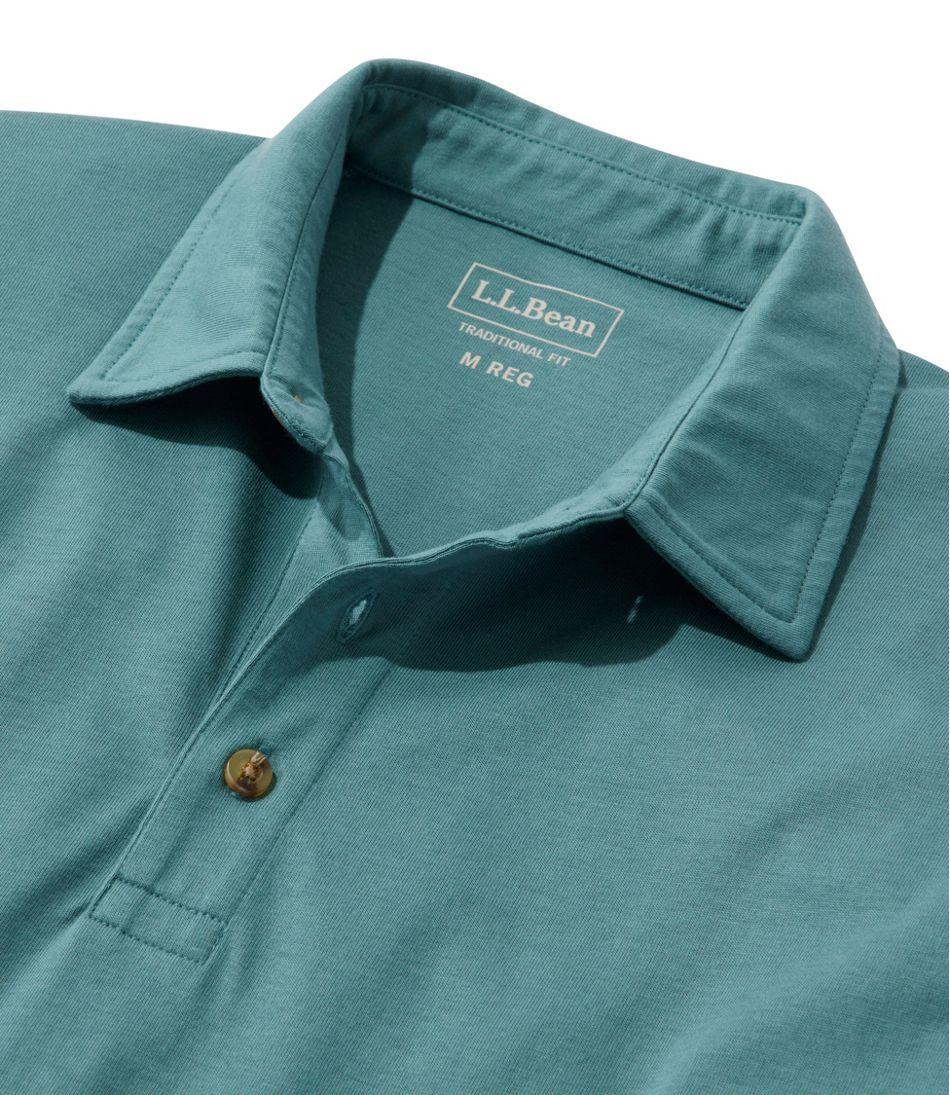 Men's Carefree Unshrinkable Polo, Long-Sleeve, Without Pocket | L.L.Bean Classic