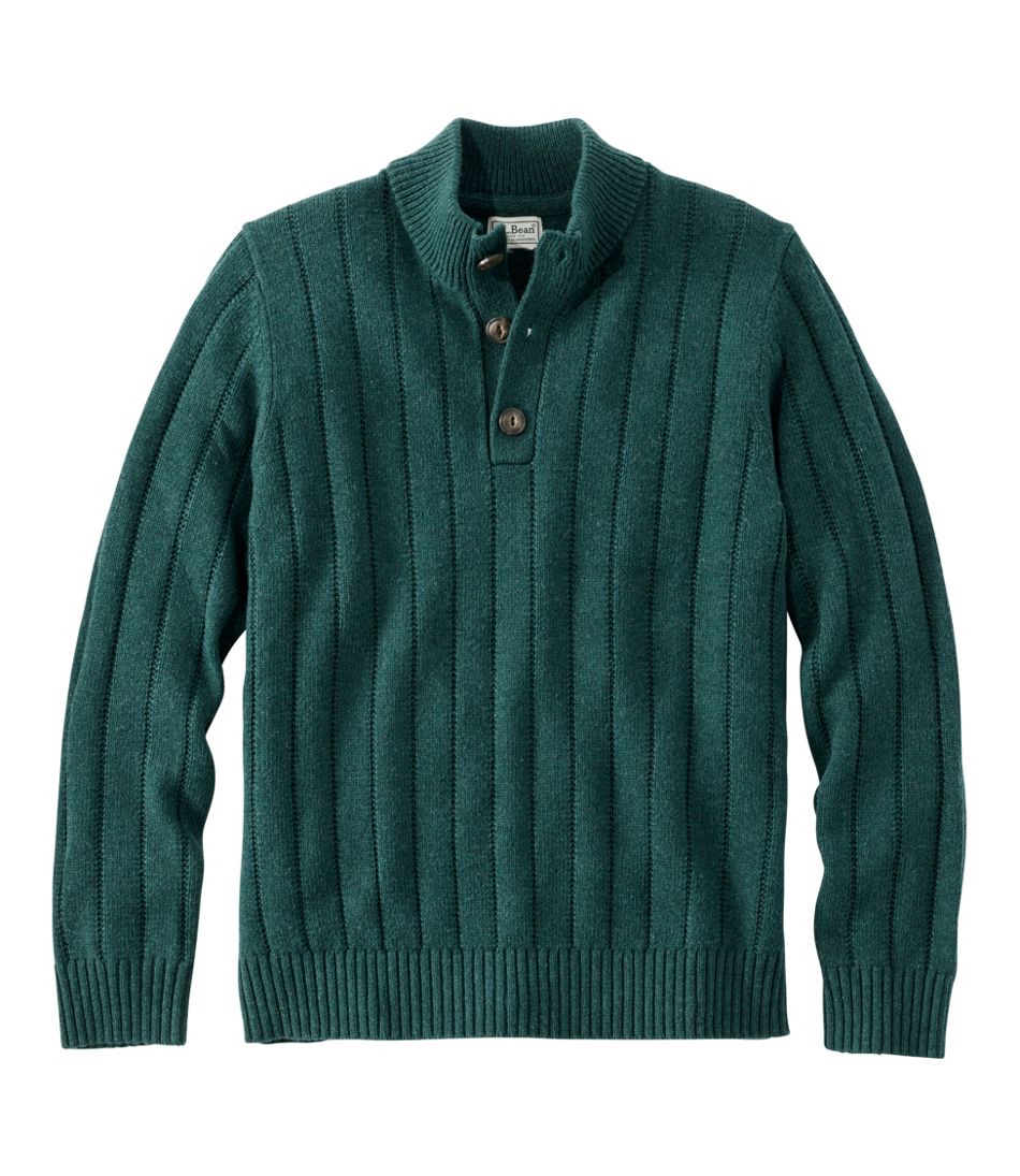 Men's Riverton Wool/Cotton Sweater, Mockneck | L.L.Bean Great Value