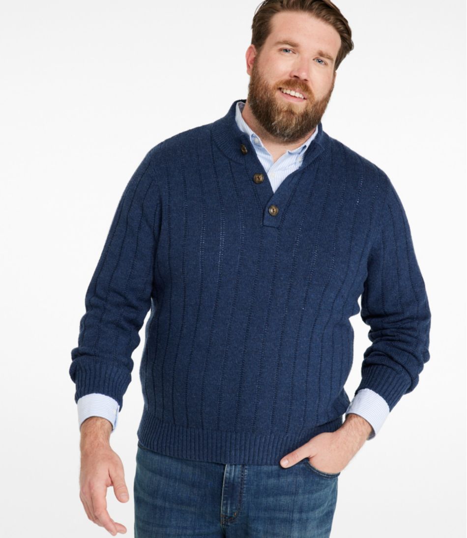 Men's Riverton Wool/Cotton Sweater, Mockneck | L.L.Bean Great Value