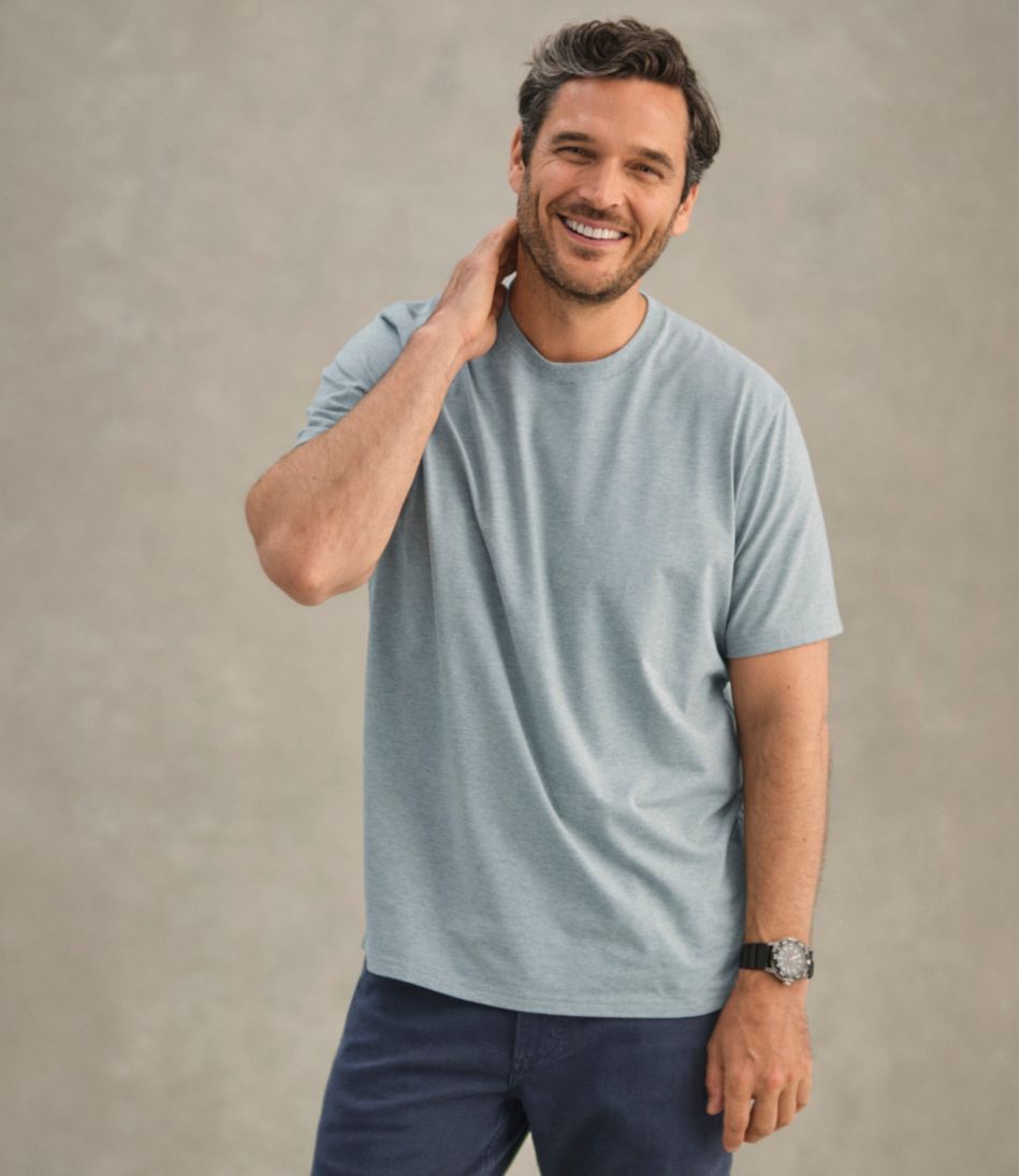 Men's Comfort Stretch Performance® Pima Tee, Short-Sleeve Without Pocket | L.L.Bean Latest