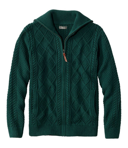 Men's Signature Cotton Fisherman Sweater, Full-Zip | L.L.Bean Everyday