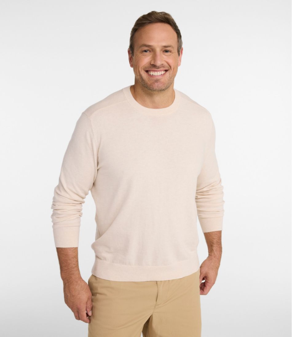 Men's All Seasons Cotton Blend Sweater, Crewneck | L.L.Bean Best Seller