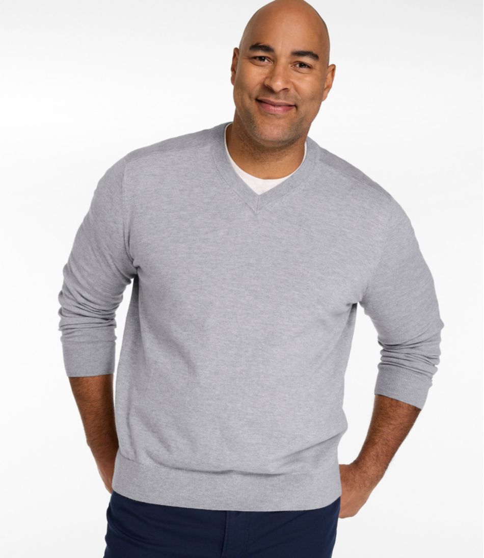Men's All Seasons Cotton Blend Sweater, V-Neck | L.L.Bean Essential