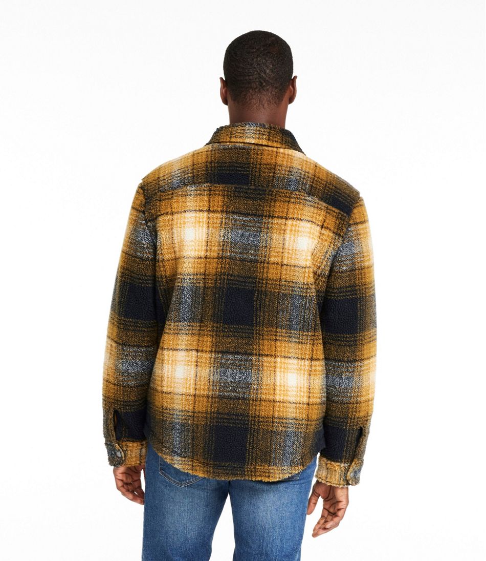 Men's Signature Mixed Media Fleece Shirt Jacket, Plaid | L.L.Bean Great Value