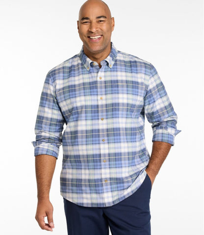 Men's Sunwashed Oxford Shirt, Slightly Fitted Untucked Fit, Plaid | L.L.Bean Latest