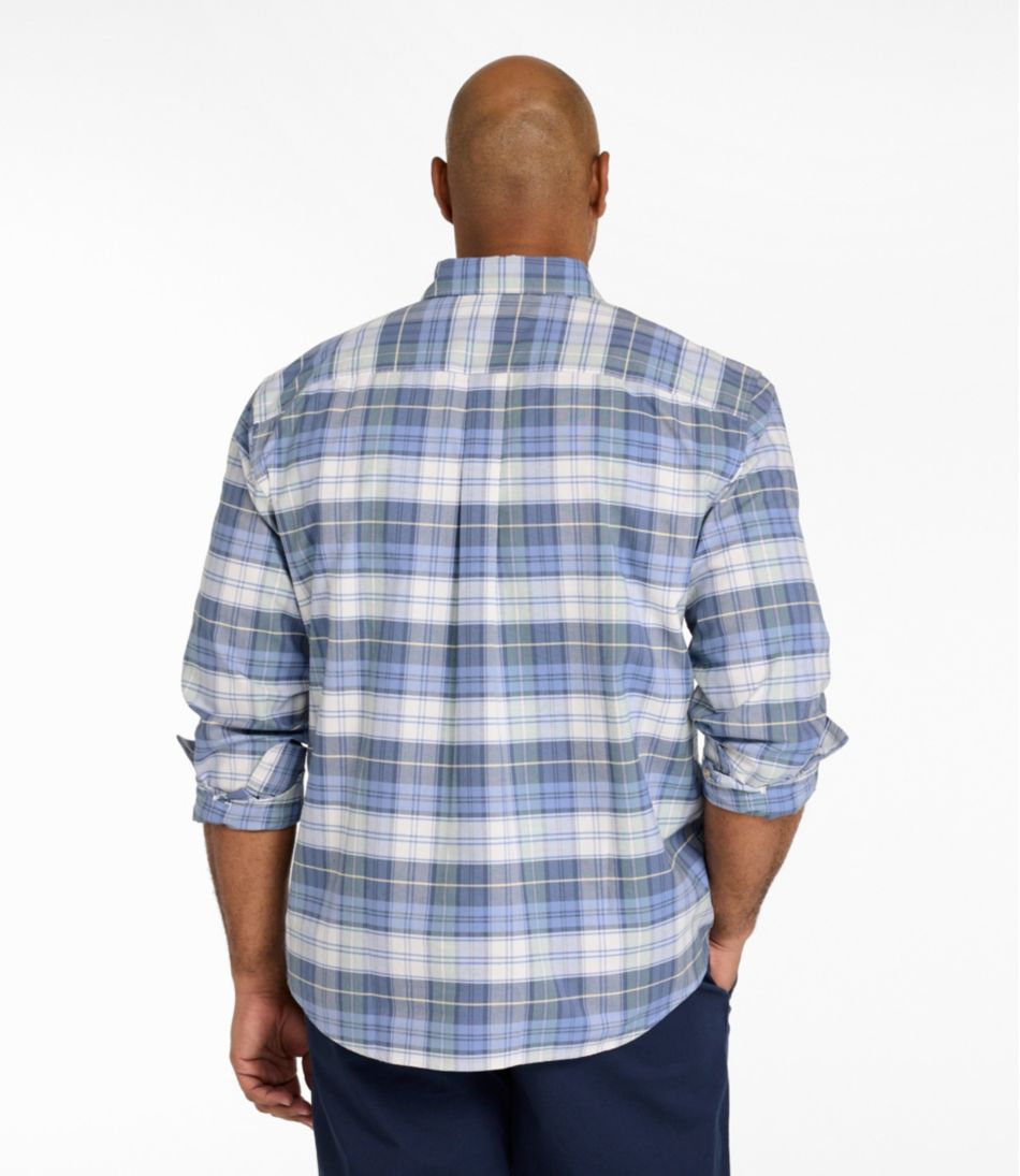 Men's Sunwashed Oxford Shirt, Slightly Fitted Untucked Fit, Plaid | L.L.Bean Latest
