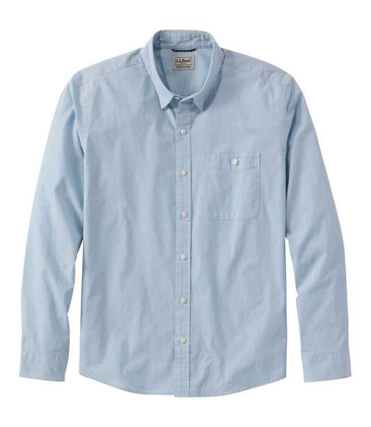Men's Comfort Stretch Performance® Chambray Shirt, Long-Sleeve, Slightly Fitted Untucked Fit | L.L.Bean Exclusive