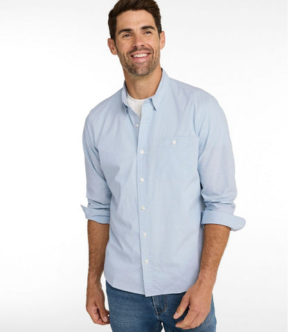 Men's Comfort Stretch Performance® Chambray Shirt, Long-Sleeve, Slightly Fitted Untucked Fit | L.L.Bean Exclusive