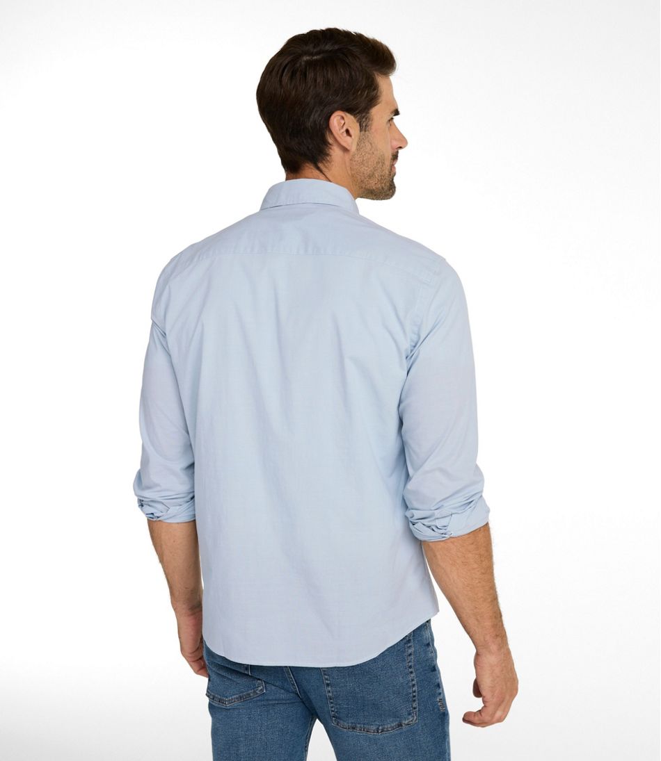 Men's Comfort Stretch Performance® Chambray Shirt, Long-Sleeve, Slightly Fitted Untucked Fit | L.L.Bean Exclusive