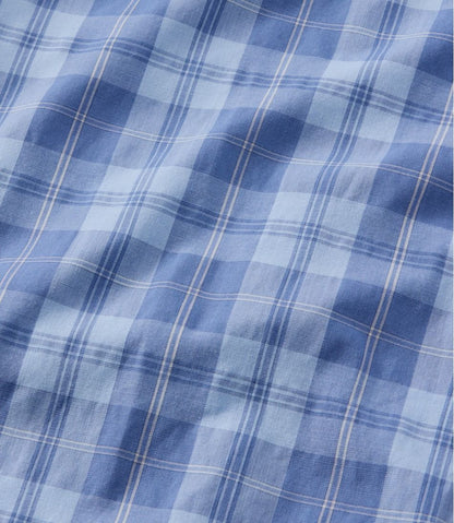 Men's Comfort Stretch Performance® Chambray Shirt, Long-Sleeve, Slightly Fitted Untucked Fit, Plaid | L.L.Bean Essential