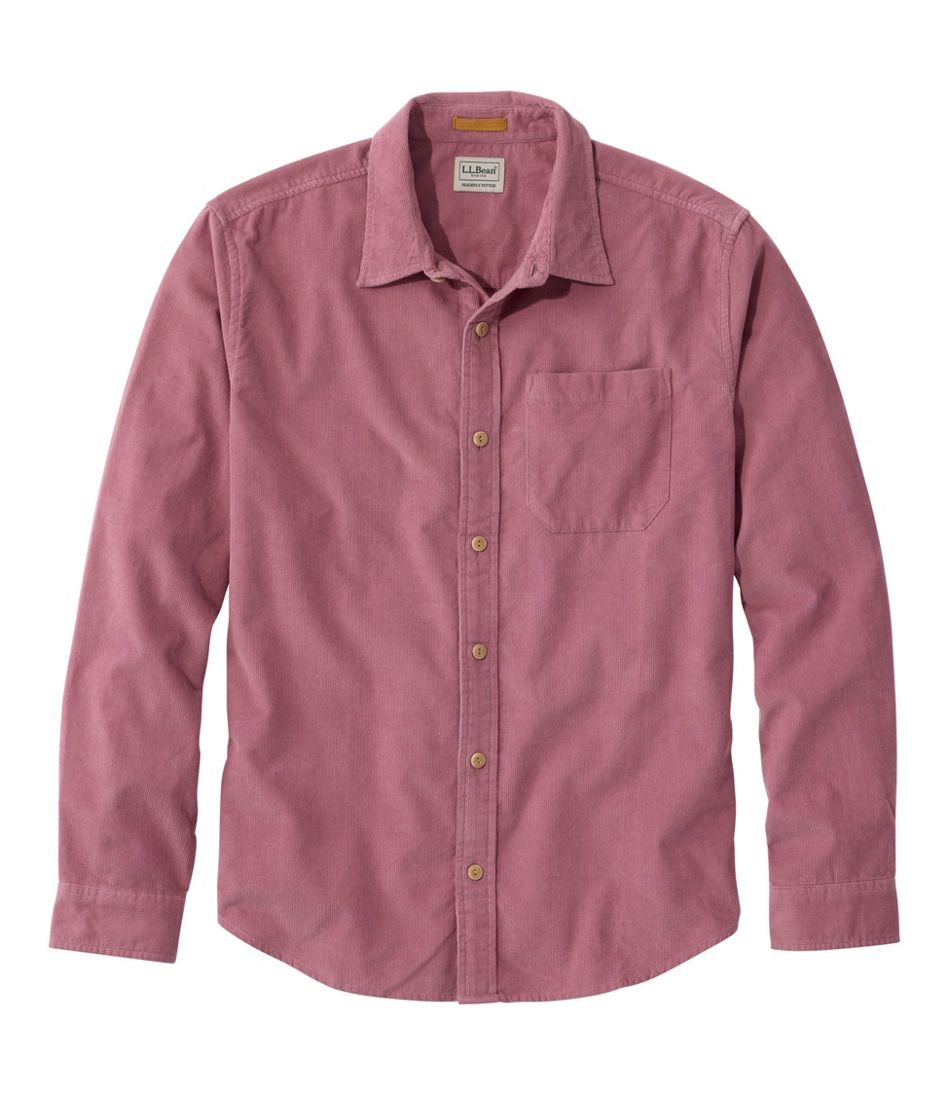 Men's Sunwashed Corduroy Shirt, Slightly Fitted Untucked Fit | L.L.Bean Everyday
