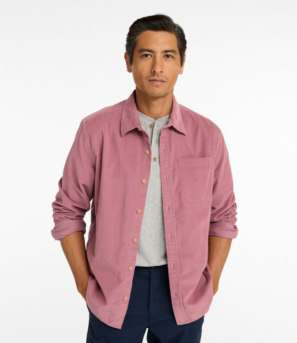 Men's Sunwashed Corduroy Shirt, Slightly Fitted Untucked Fit | L.L.Bean Everyday