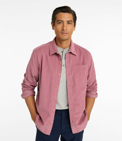 Men's Sunwashed Corduroy Shirt, Slightly Fitted Untucked Fit | L.L.Bean Everyday