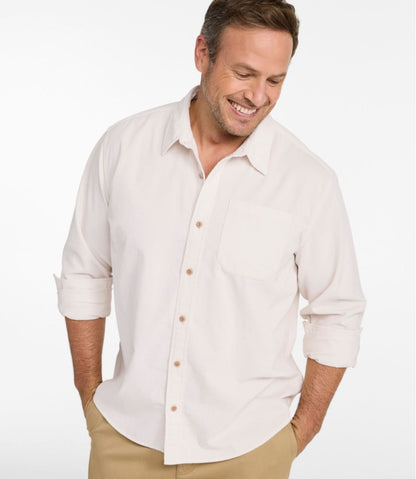 Men's Sunwashed Corduroy Shirt, Slightly Fitted Untucked Fit | L.L.Bean Everyday