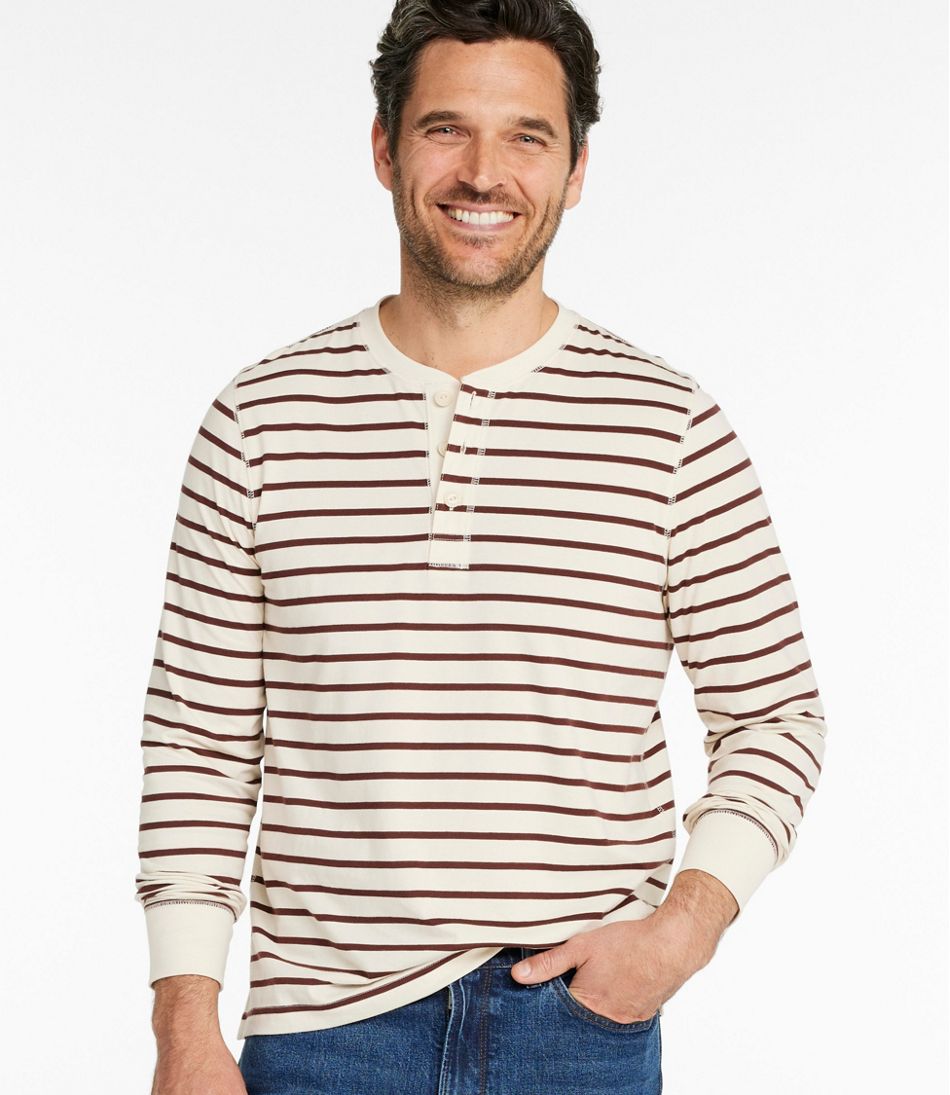 Men's Signature Northwoods Henley, Long-Sleeve, Stripe | L.L.Bean Recommended
