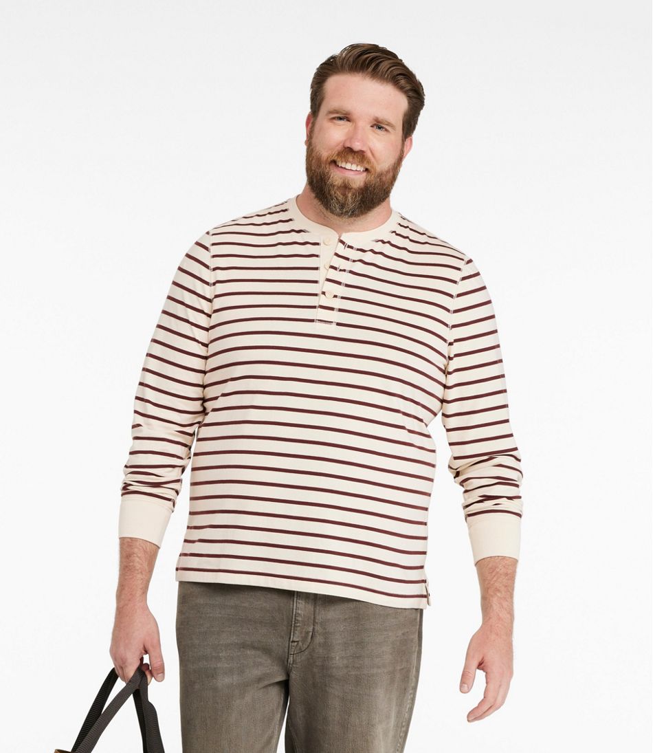 Men's Signature Northwoods Henley, Long-Sleeve, Stripe | L.L.Bean Recommended