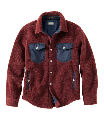 Men's Signature Mixed Media Fleece Shirt Jacket | L.L.Bean Signature