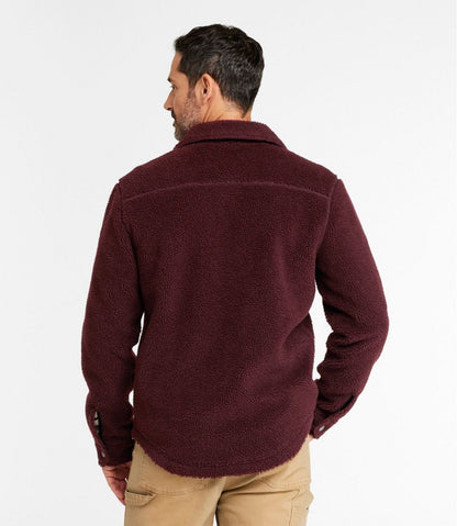 Men's Signature Mixed Media Fleece Shirt Jacket | L.L.Bean Signature