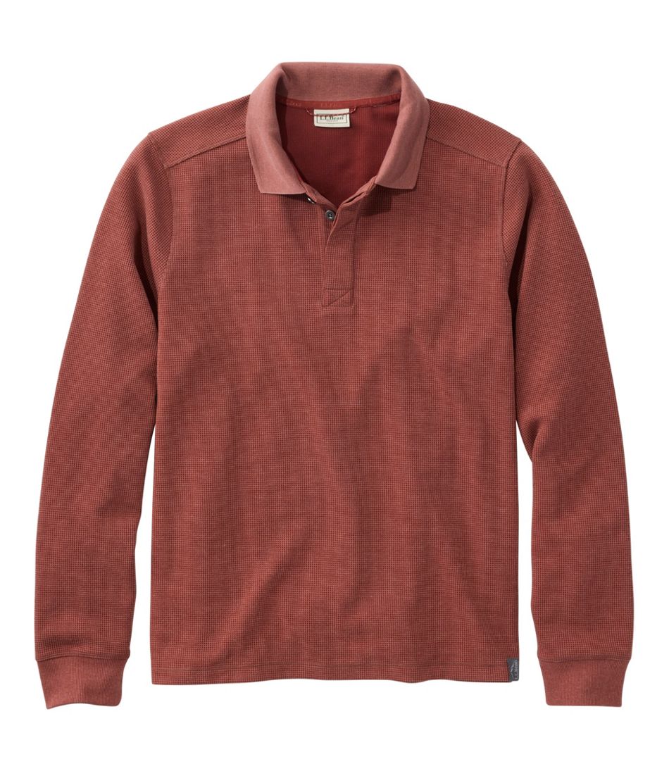 Men's Mountainside Micro Waffle Polo, Long-Sleeve | L.L.Bean Essential