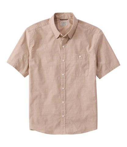 Men's Comfort Stretch Performance® Chambray Shirt, Short-Sleeve, Slightly Fitted Untucked Fit | L.L.Bean Everyday