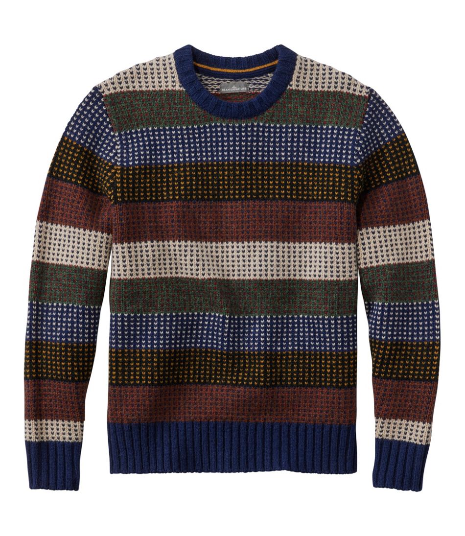 Men's Signature 1980 Matinicus Rock Sweater, Crewneck, Stripe | L.L.Bean Popular