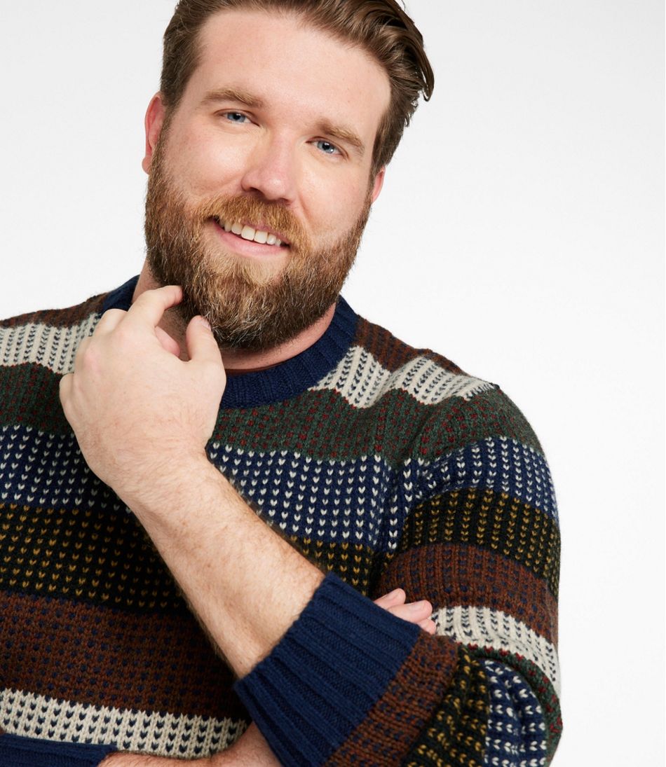 Men's Signature 1980 Matinicus Rock Sweater, Crewneck, Stripe | L.L.Bean Popular