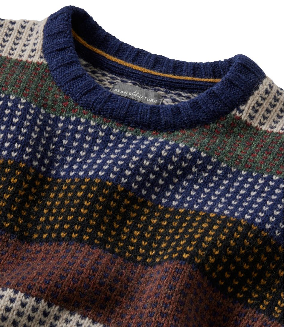 Men's Signature 1980 Matinicus Rock Sweater, Crewneck, Stripe | L.L.Bean Popular