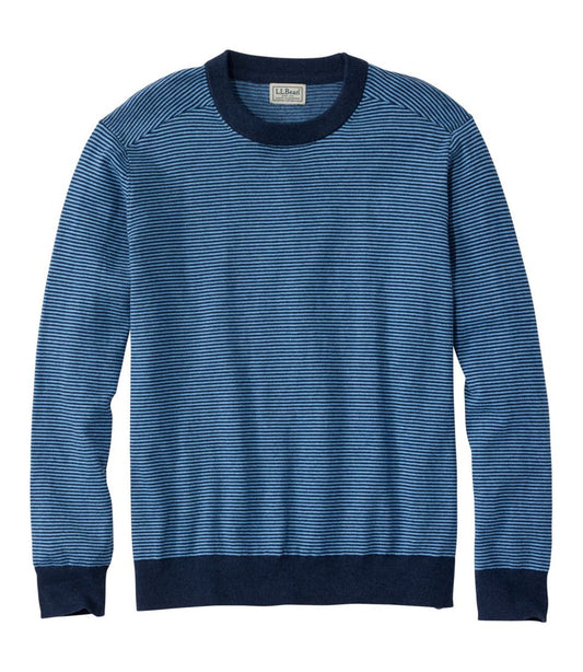 Men's All Seasons Cotton Blend Sweater, Crewneck, Stripe | L.L.Bean Essential