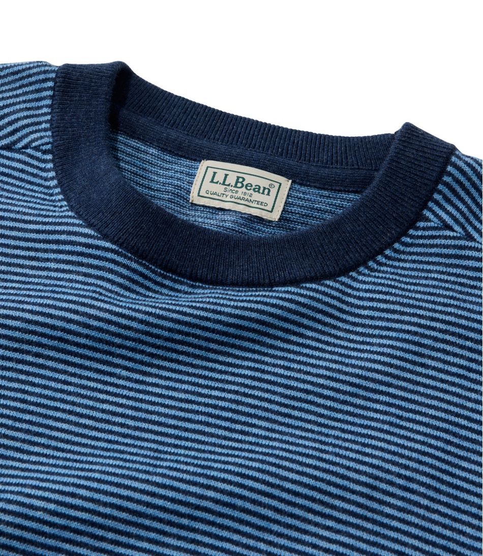 Men's All Seasons Cotton Blend Sweater, Crewneck, Stripe | L.L.Bean Essential
