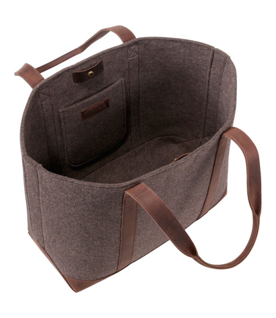 Leather-Trim Wool Tote | L.L.Bean Latest
