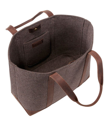 Leather-Trim Wool Tote | L.L.Bean Latest
