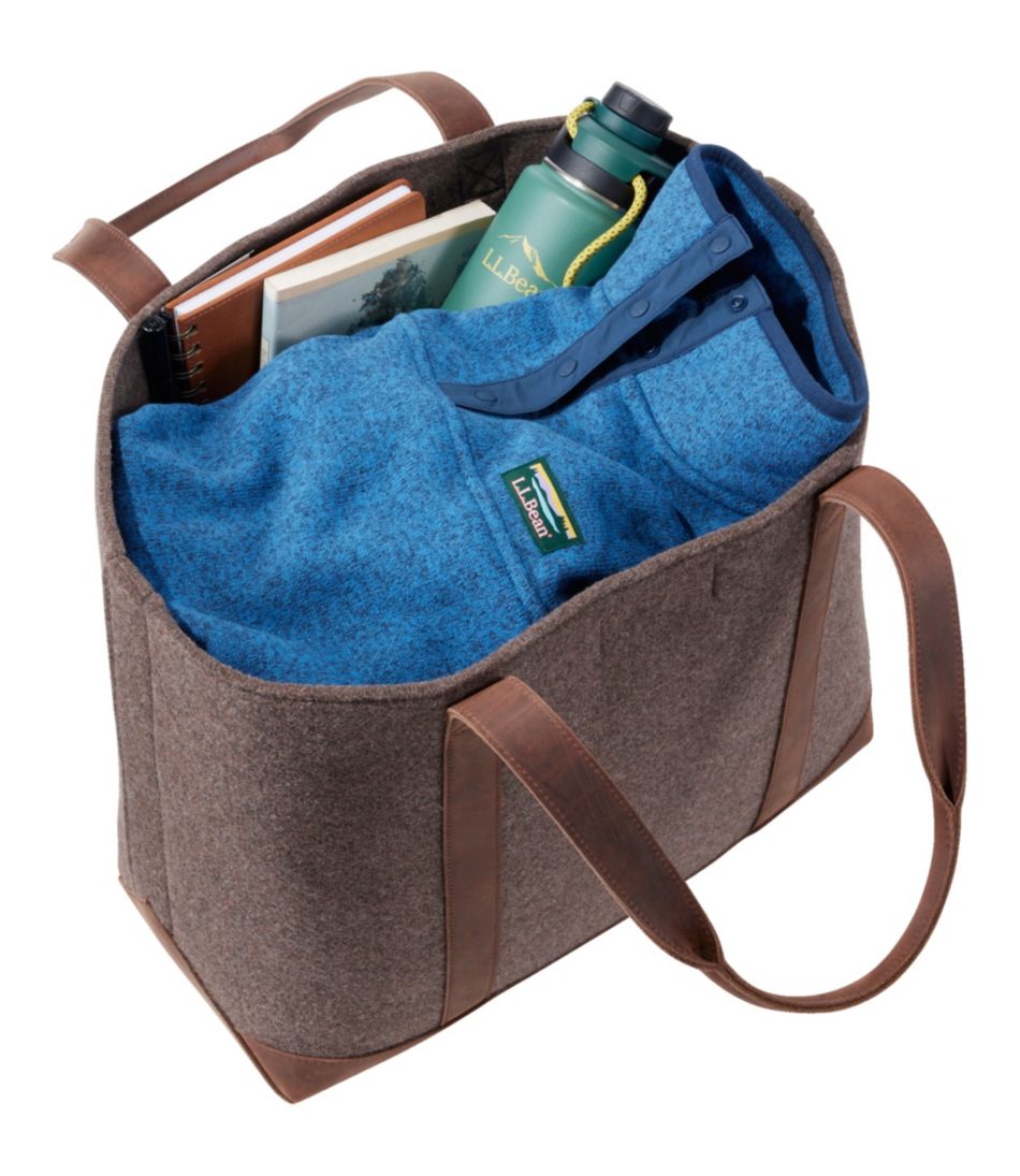 Leather-Trim Wool Tote | L.L.Bean Latest