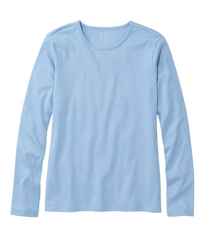 Women's Pima Cotton Tee, Long-Sleeve Crewneck | L.L.Bean Recommended
