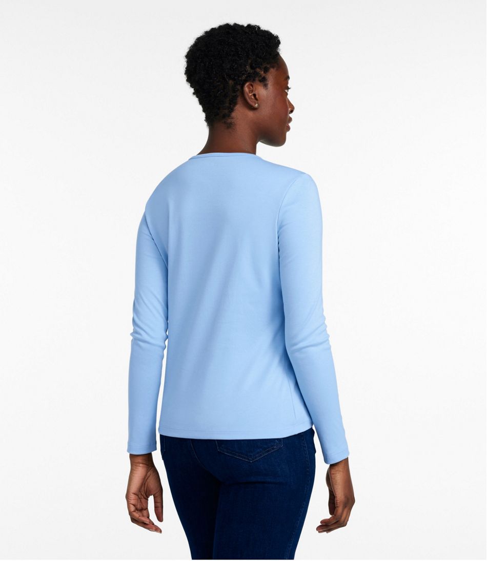 Women's Pima Cotton Tee, Long-Sleeve Crewneck | L.L.Bean Recommended